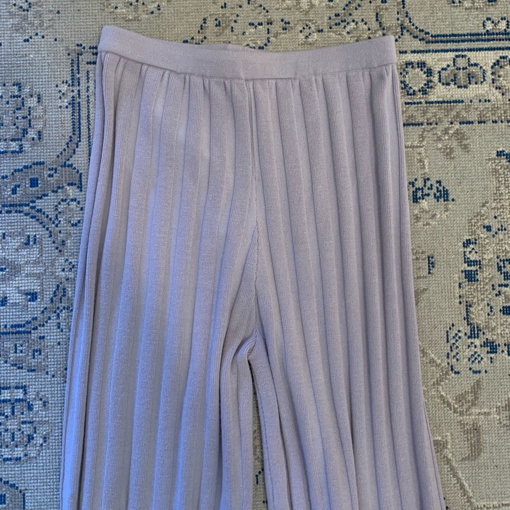 Lavender Ribbed Pants - Picture 2 of 4